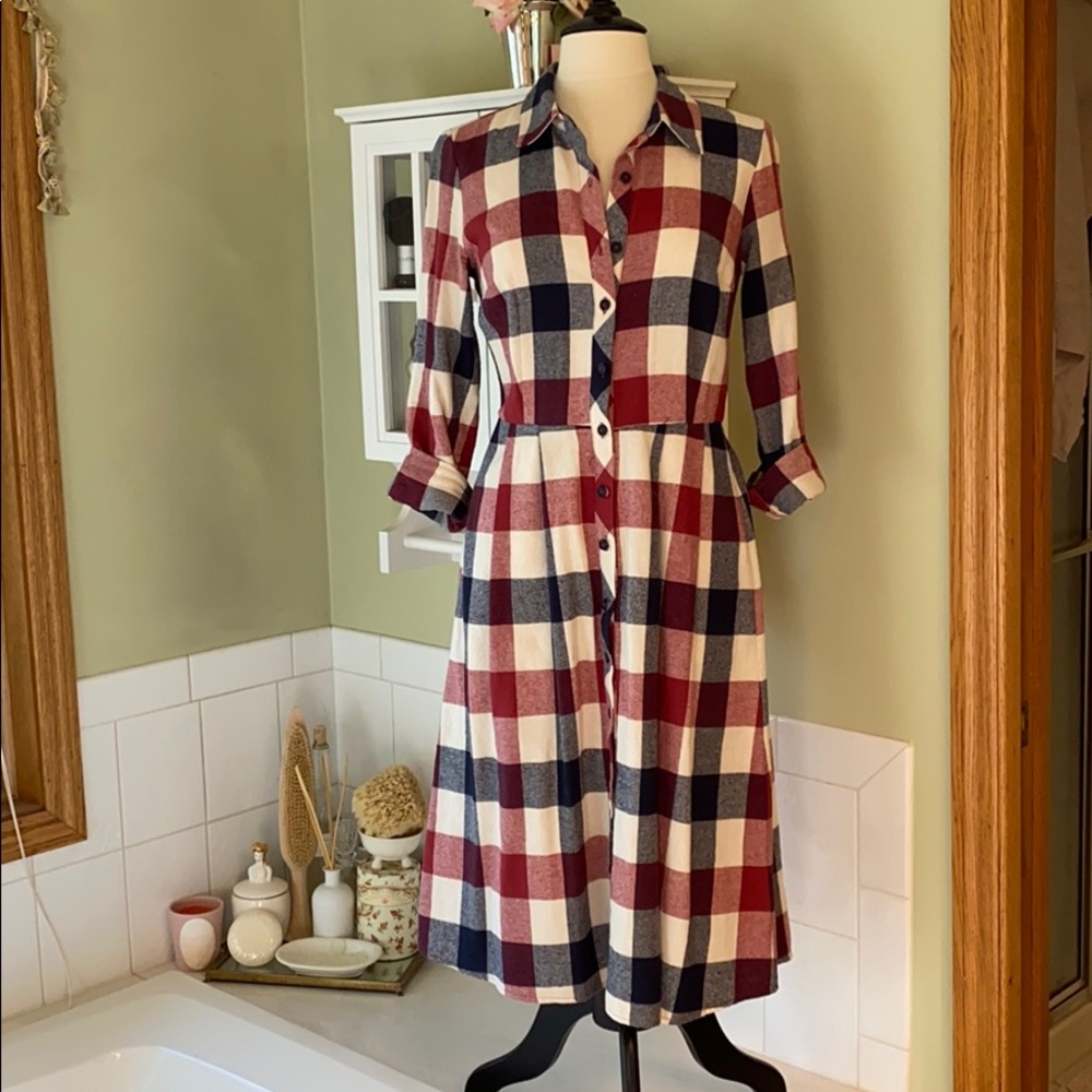 ModCloth Flannel Dress worn once